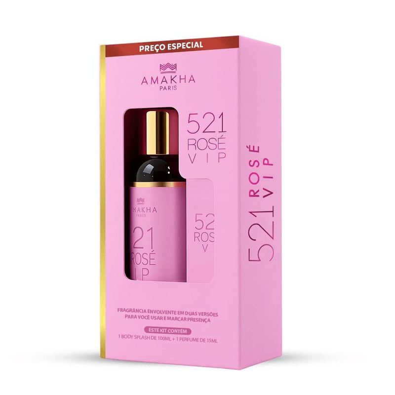 Kit 521 VIP Rosé Amakha Paris 521 VIP Rosé 100ml+15ml - Época