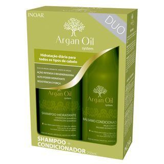 Kit Shampoo + Condicionador Inoar Duo Argan Oil System Menor preço em Kit Shampoo + Condicionador Inoar Duo Argan Oil System