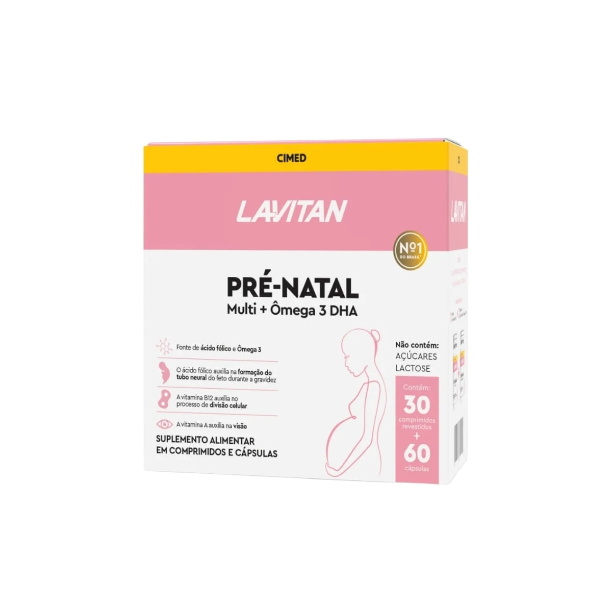 Kit Lavitan Pré-Natal Multi c/30 Comprimidos + ômega 3 DHA c/60 Cápsulas