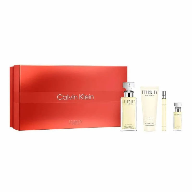 Coffret Calvin Klein Eternity Kit - Perfume For Women EDP + Body Lotion + Travel Size Kit + Miniatura