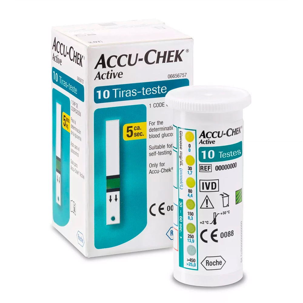 Tiras De Glicemia Accu-Chek Active La Roche-Posay 10 Unidades