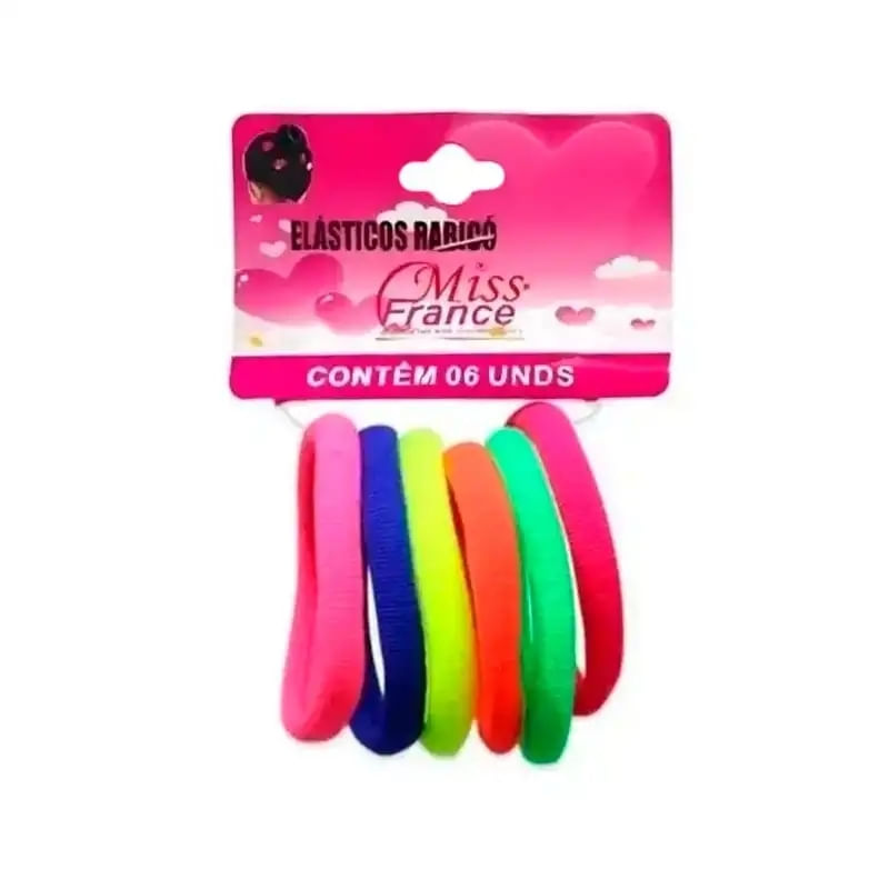 Elasticos 4Cm Coloridos  Miss France Mf-2384