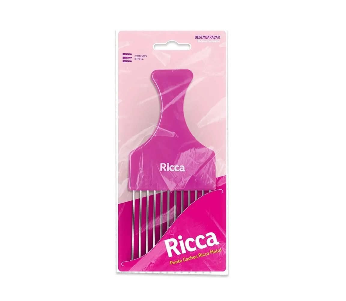 Pente Garfo Cachos Metal Ricca