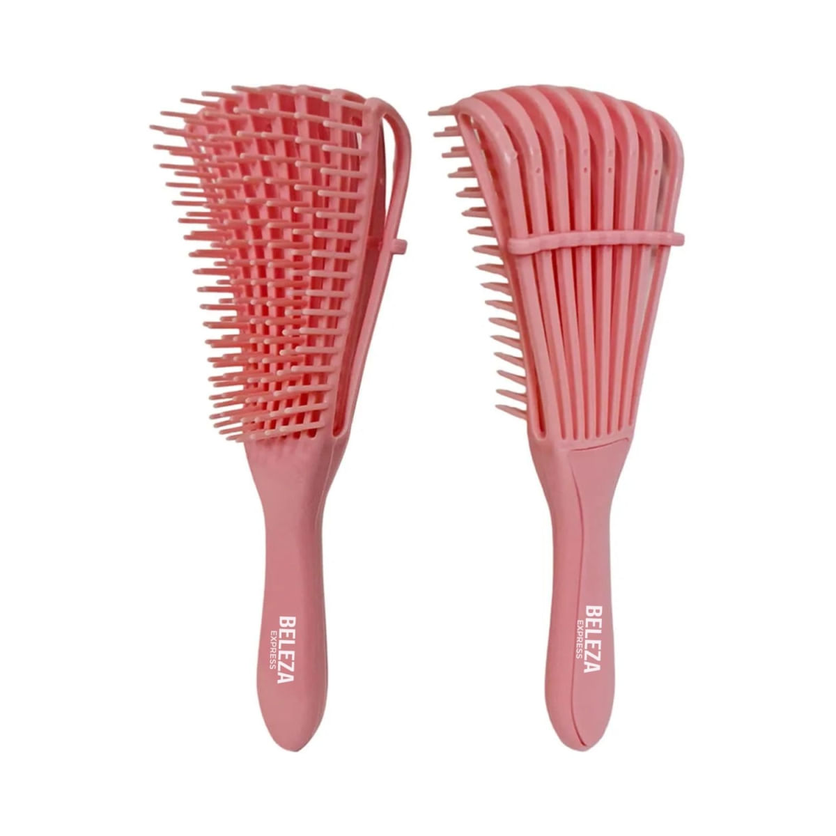 2x1 Escova Polvo Anti Frizz para cabelos Cacheados Beleza Express