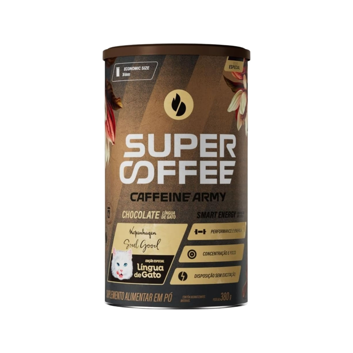 Supercoffee Sabor Chocolate Língua de Gato 3.0 - 380G
