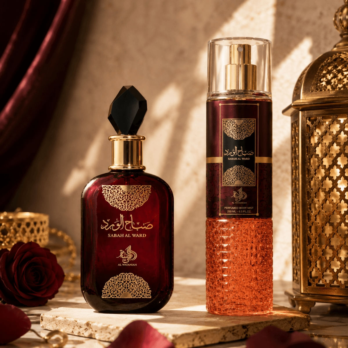 Kit Sabah Al Ward Al Wataniah Eau de Parfum 100ml + BodySplash