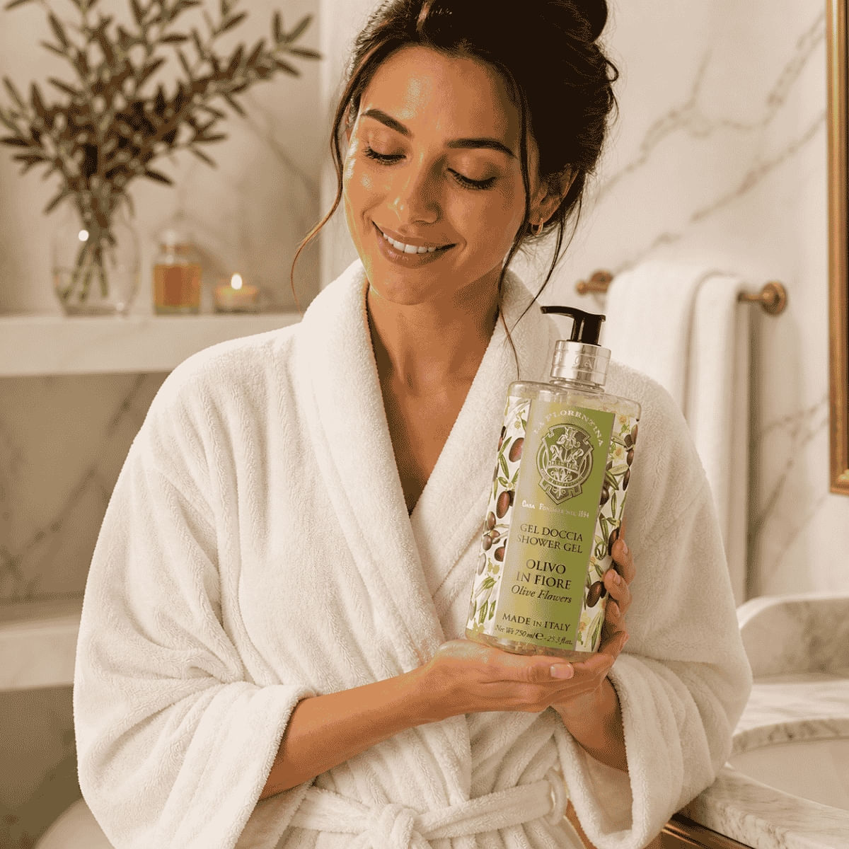 Lavera Style & Care Gel 2本セット La Florentina Gel de Banho Olive Flowers 750ml - Época Cosméticos
