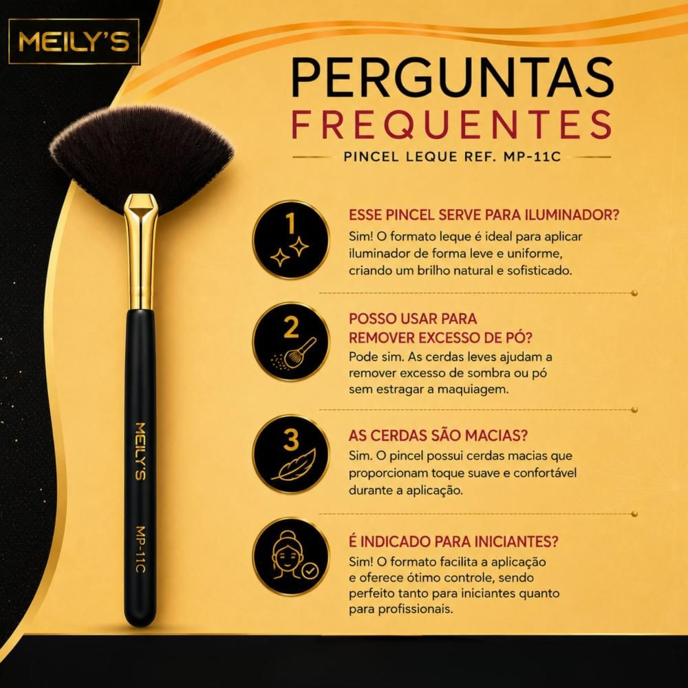 Pincel Leque Meily´s Ref. Mp-11c - Época Cosméticos