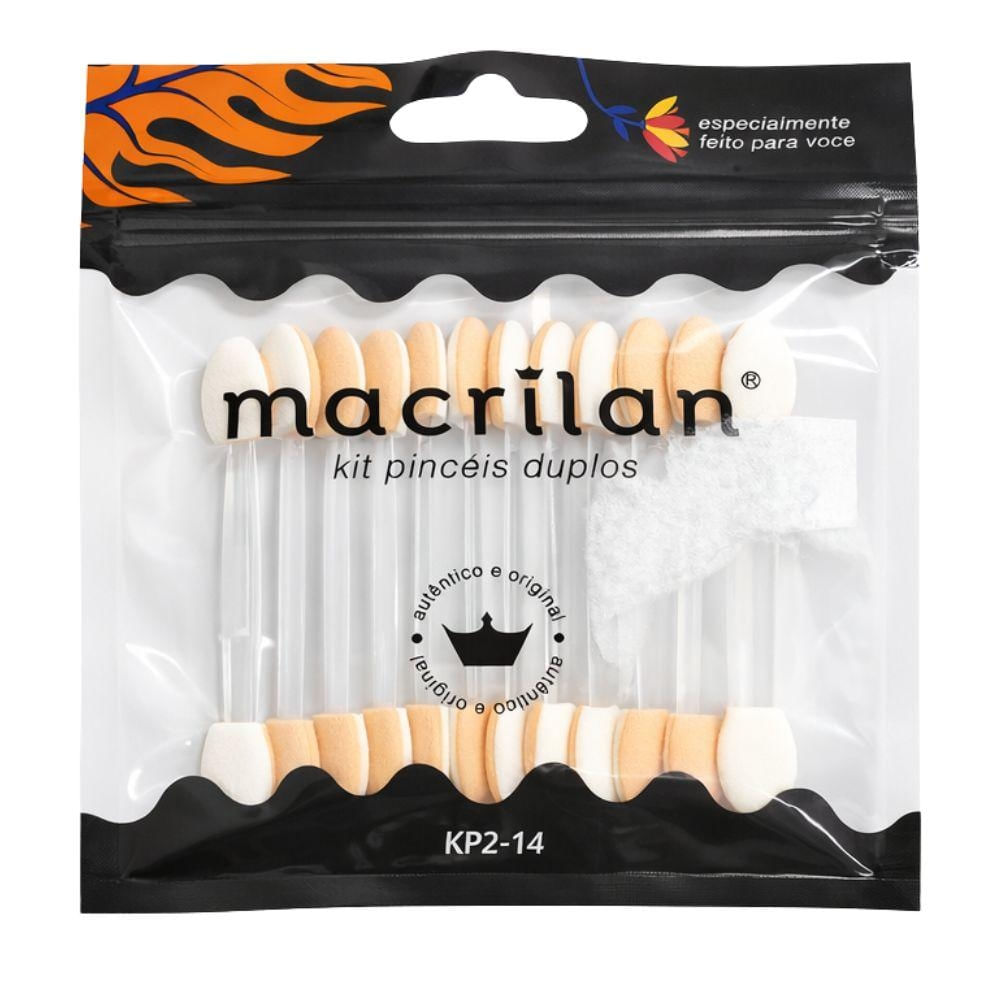 Kit Pincéis Duplos Macrilan Kp2-14