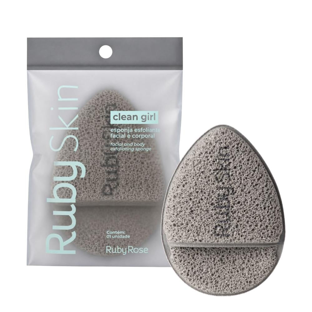 Esponja Esfoliante Facial e Corporal Ruby Skin Clean Girl Hb-a7000-2