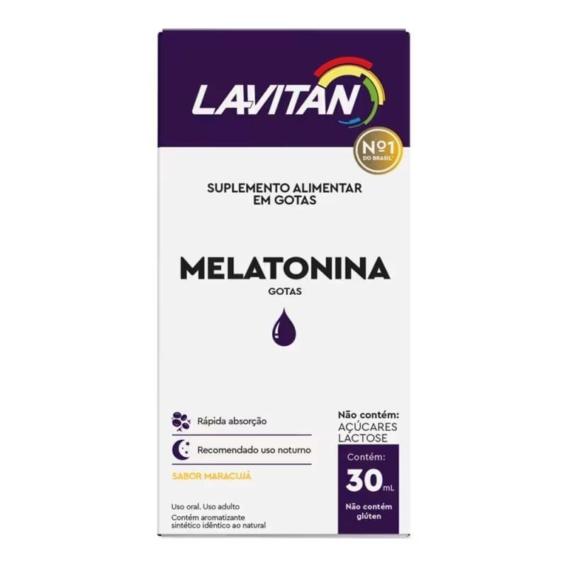 Lavitan Melatonina Sabor Maracujá - Suplemento Alimentar em Gotas 30ml