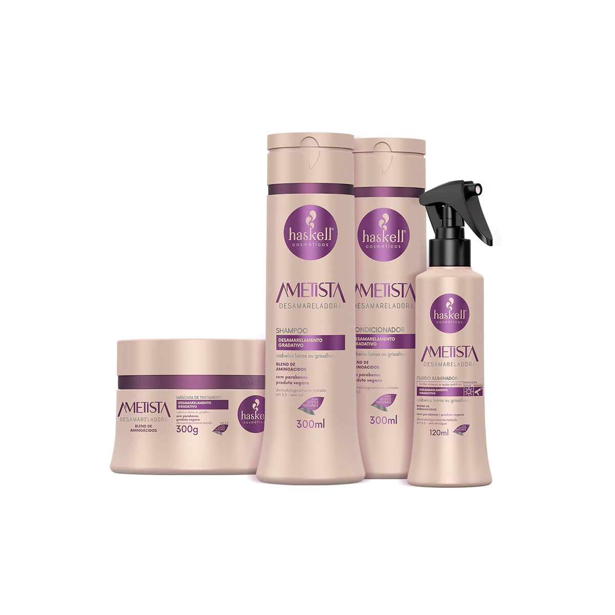 Kit Haskell Ametista Neutralizante para Cabelos Loiros 300ml