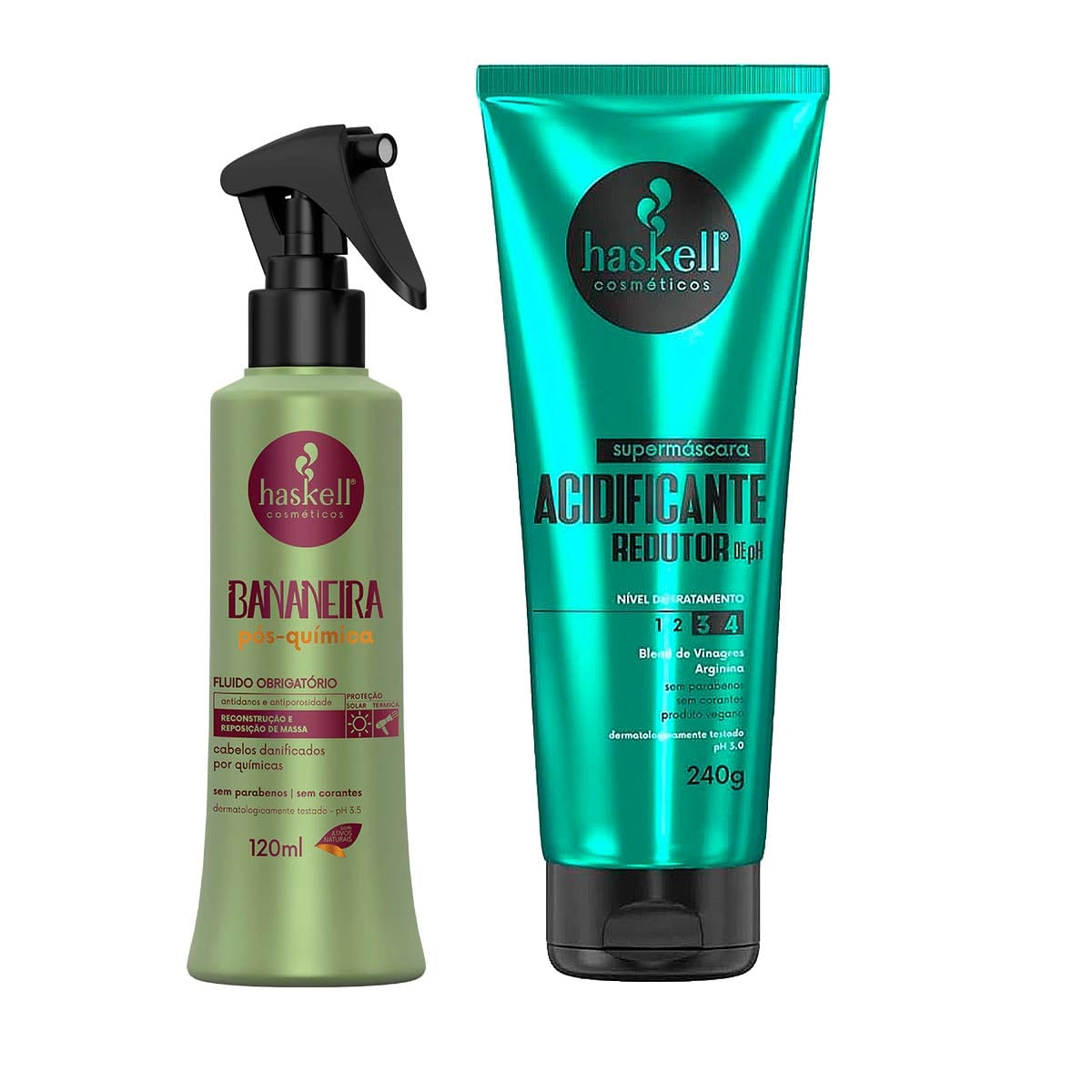 Kit Haskell Fluido Bananeira + Máscara Acidificante 240g