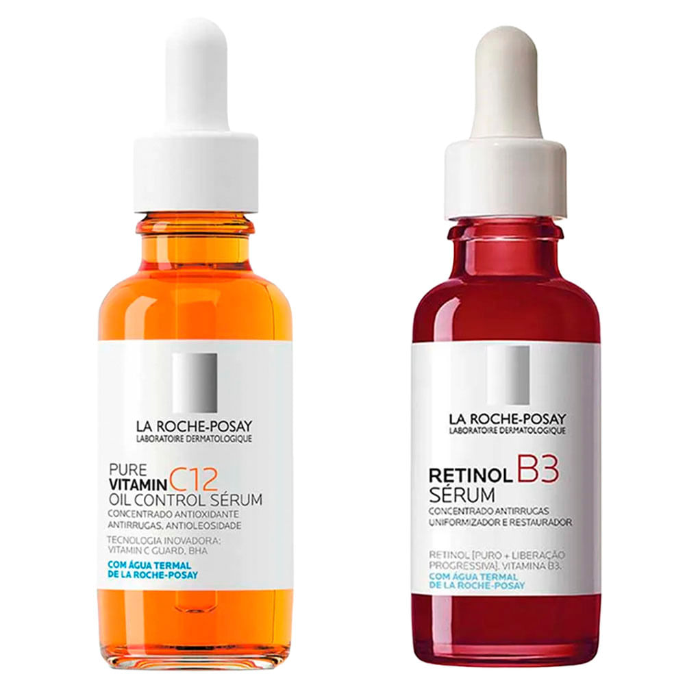 Kit La Roche Posay – Sérum Antirrugas Pure Vitamin C12 Oil Control + Retinol B3