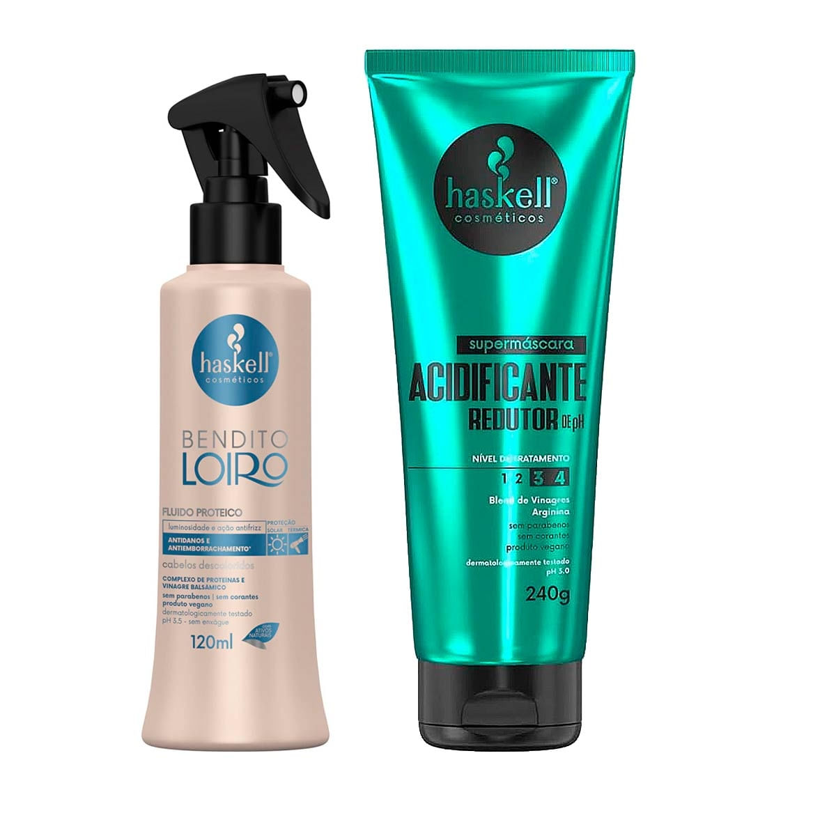 Kit Haskell Fluido Bendito Loiro + Máscara Acidificante 240g