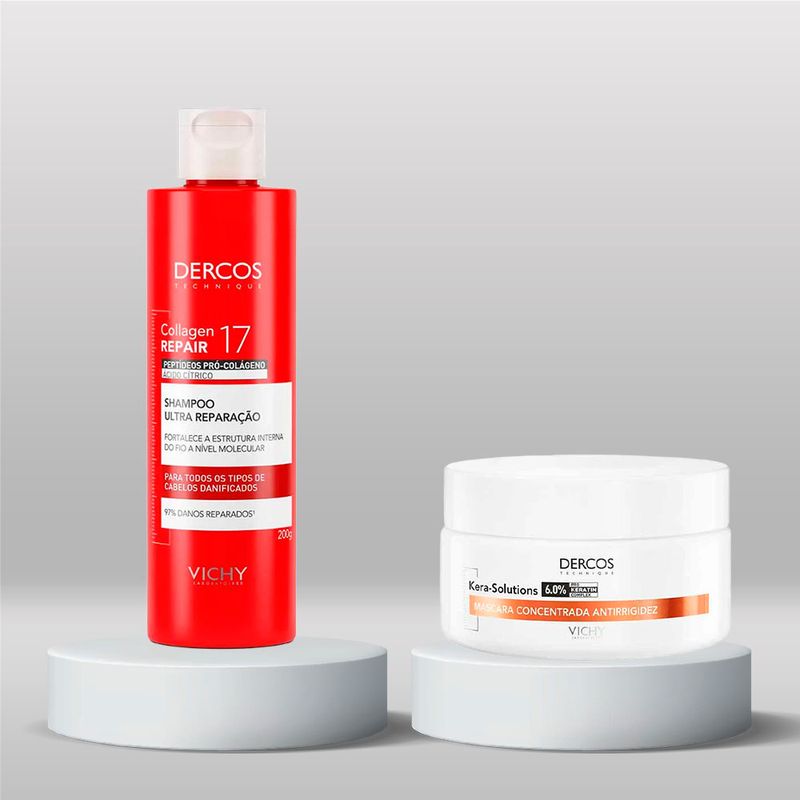 Kit Vichy - Shampoo + Máscara Capilar Kera Solutions - Época