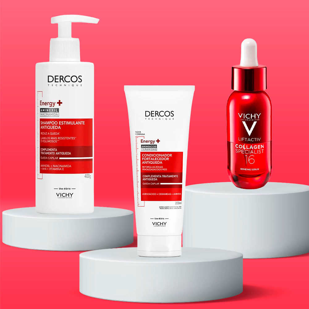 Kit Vichy: Shampoo, Condicionador e Sérum Antirrugas - Época