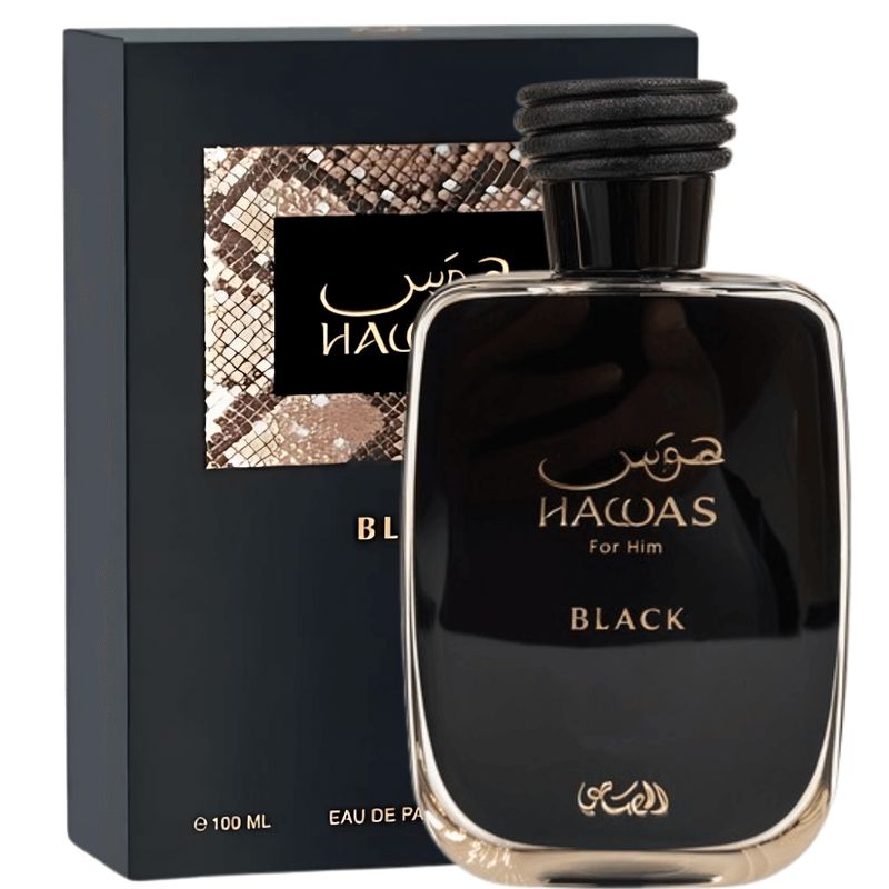 Hawas Black 100ml 香水 メンズ フレグランス Hawas Black Rasasi Eau de Parfum 100ml - Época Cosméticos