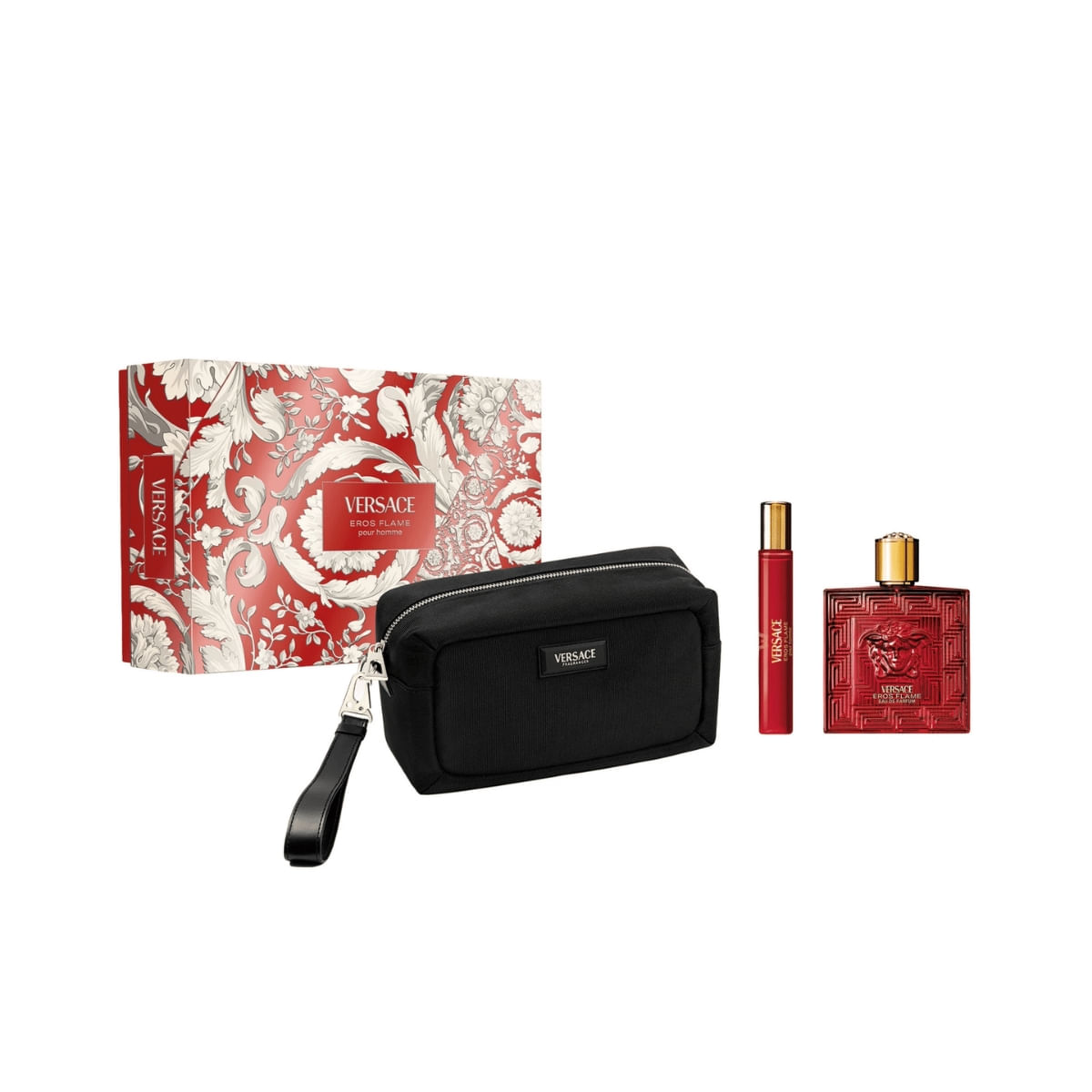 Coffret Versace Eros Flame + Travel Size 10ml + Necessaire - Época