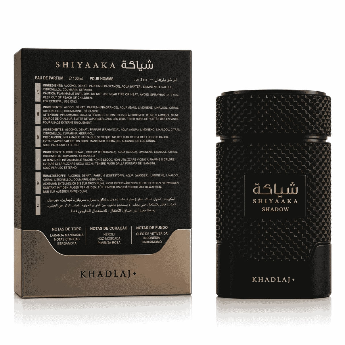 Shiyaaka Shadow Khadlaj EDP Masculino Amadeirado 100ml - Época