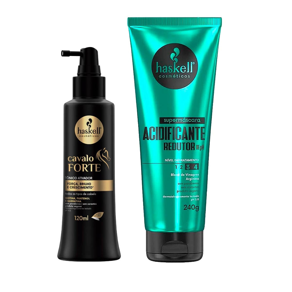 Kit Haskell Tônico Cavalo Forte + Máscara Acidificante 240g
