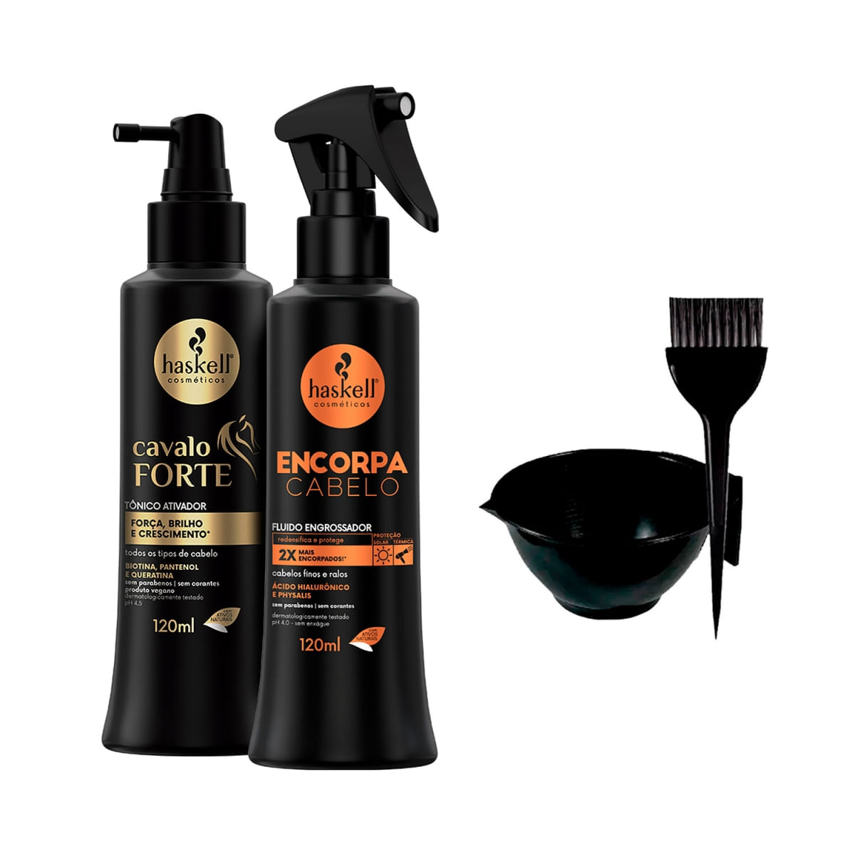 Haskell Tônico Cavalo Forte + Fluido Encorpa +Cumbuca