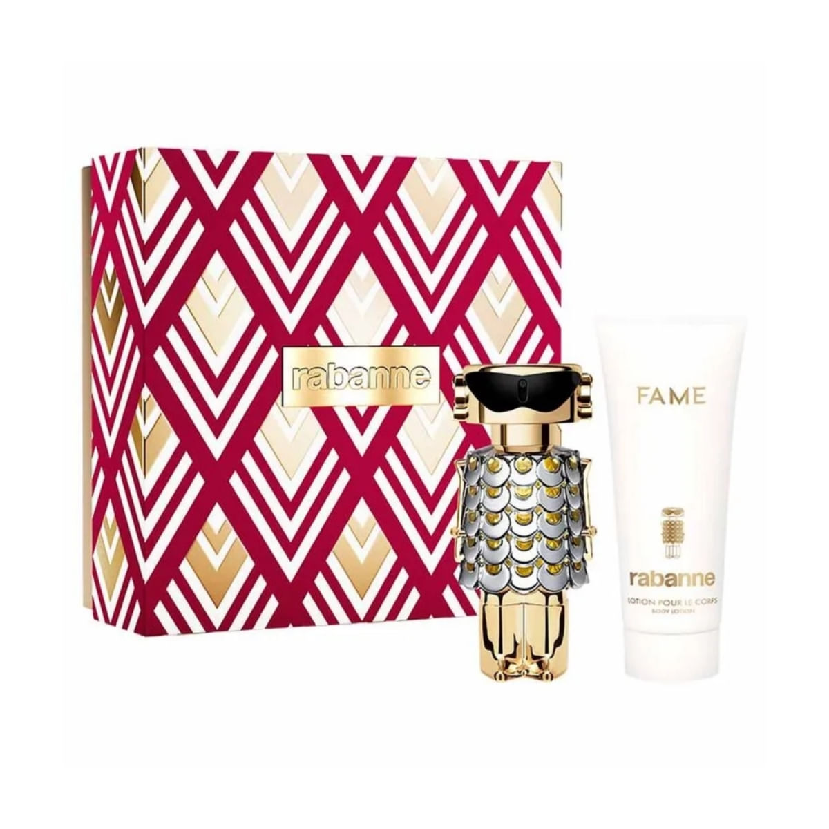 Kit Perfume Feminino Fame de Rabanne EDP 80ml + Body Lotion 100ml