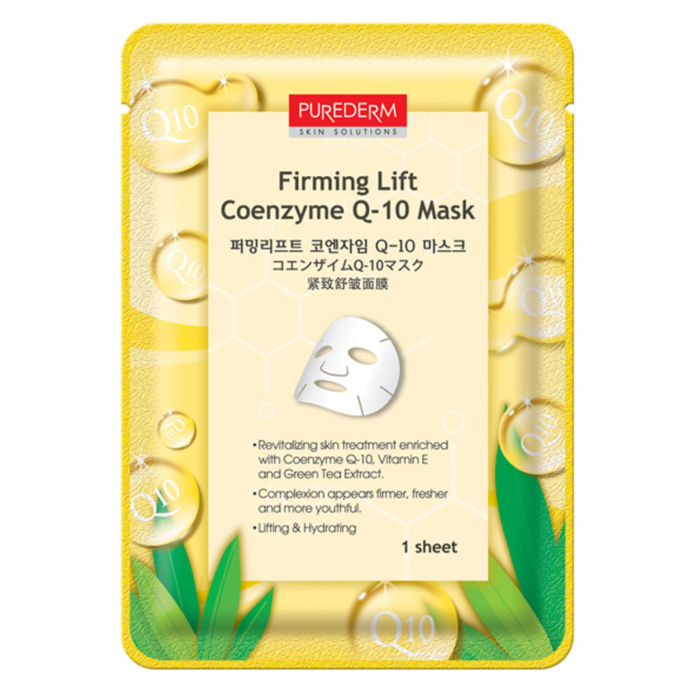 Máscara Rejuvenescedora Purederm Firming Lift Coenzyme Q-10 Masc - 1 Un