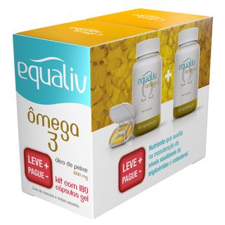 Ômega 3 Equaliv - Óleo de Peixe - Kit Menor preço em Ômega 3 Equaliv - Óleo de Peixe - Kit