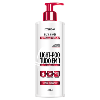 L'Oréal Paris Elseve Light-Poo Reparação 5+ - Tratamento - 400ml Menor preço em L'Oréal Paris Elseve Light-Poo Reparação 5+ - Tratamento - 400ml