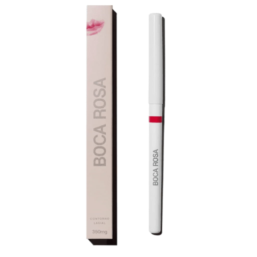 Contorno Labial Vermelho Intenso Boca Rosa