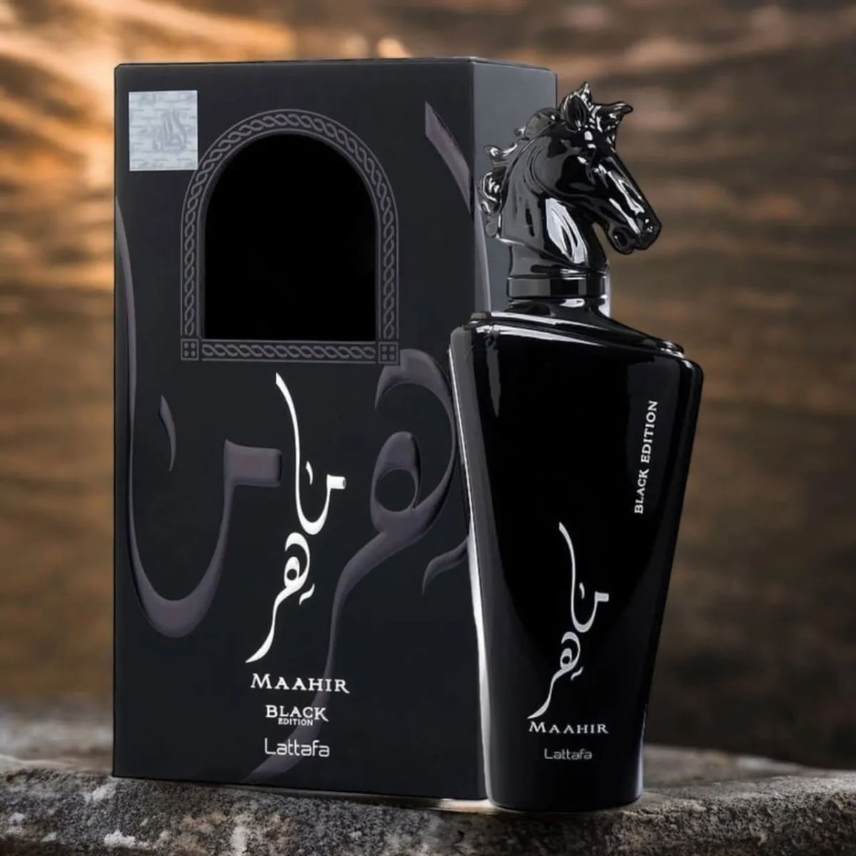 MAAHIR Black Edition 100ml Lattafa masculino - Época Cosméticos