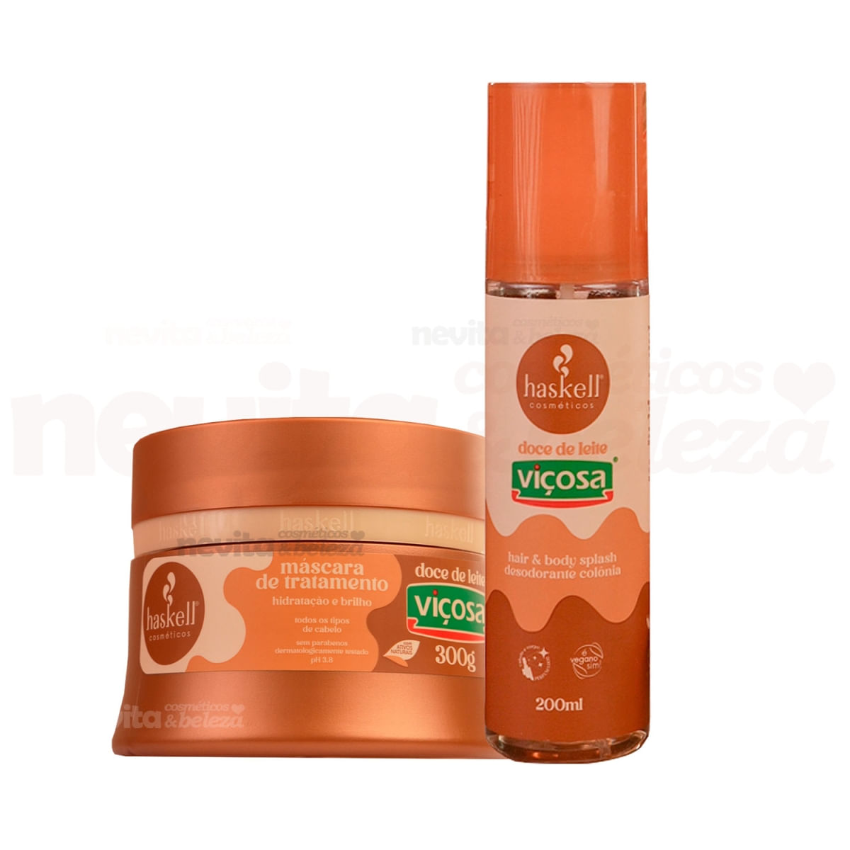 Kit Haskell Doce de Leite Viçosa Máscara Capilar + Perfume