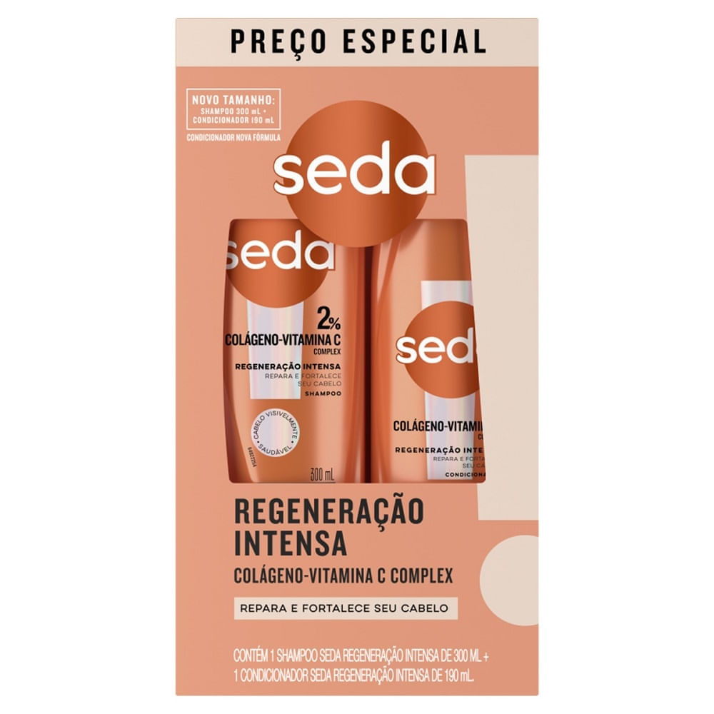 Shampoo e Condicionador Seda Niina Secrets Colágeno e Vitamina C 300ml+190ml