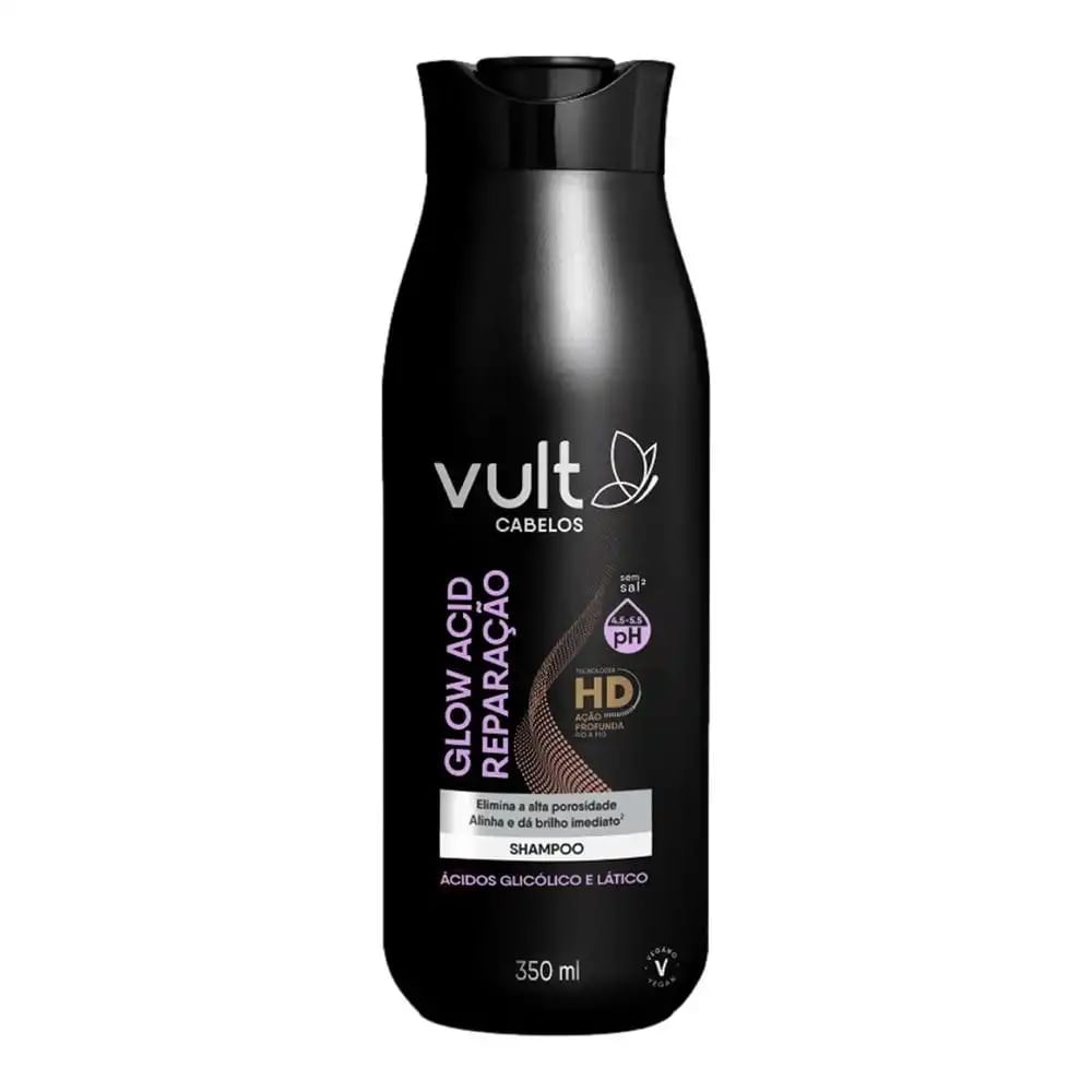 Shampoo Glow Acid Reparação Vult 350 Ml