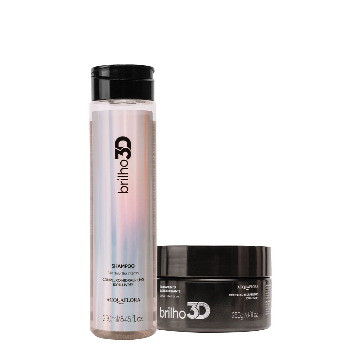 Kit Acquaflora Brilho 3D Shampoo Tratamento Condicionante (2 produtos)