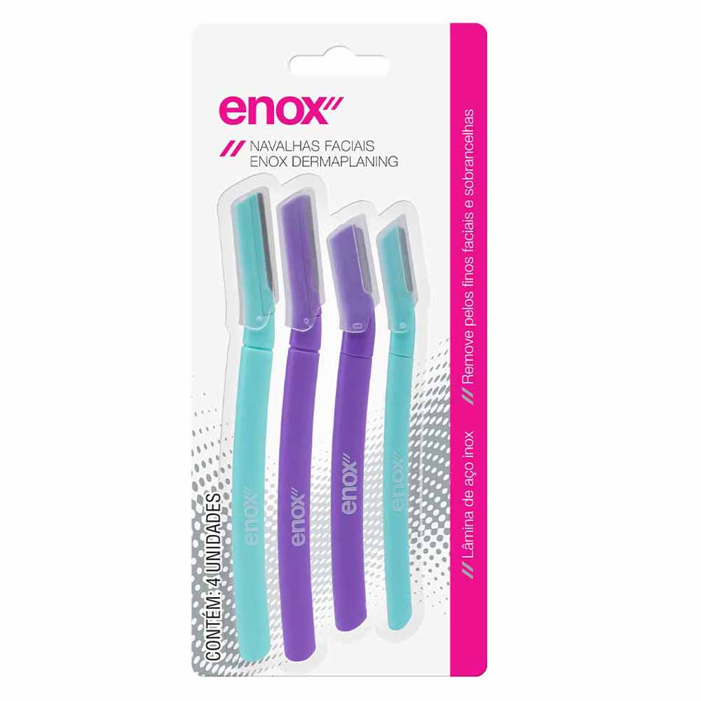 Kit Navalha Facial Enox Dermaplaning - 4 unidades - Época Cosméticos