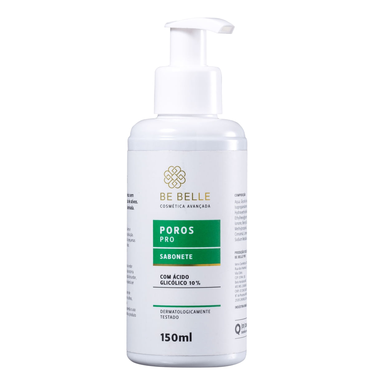 Sabonete Ácido Glicólico Poros BE BELLE 150ml 10%