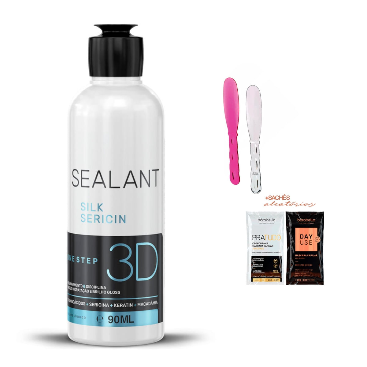 Selagem De Cabelo Semformol Borabella 90Ml +Sachê/Espátula