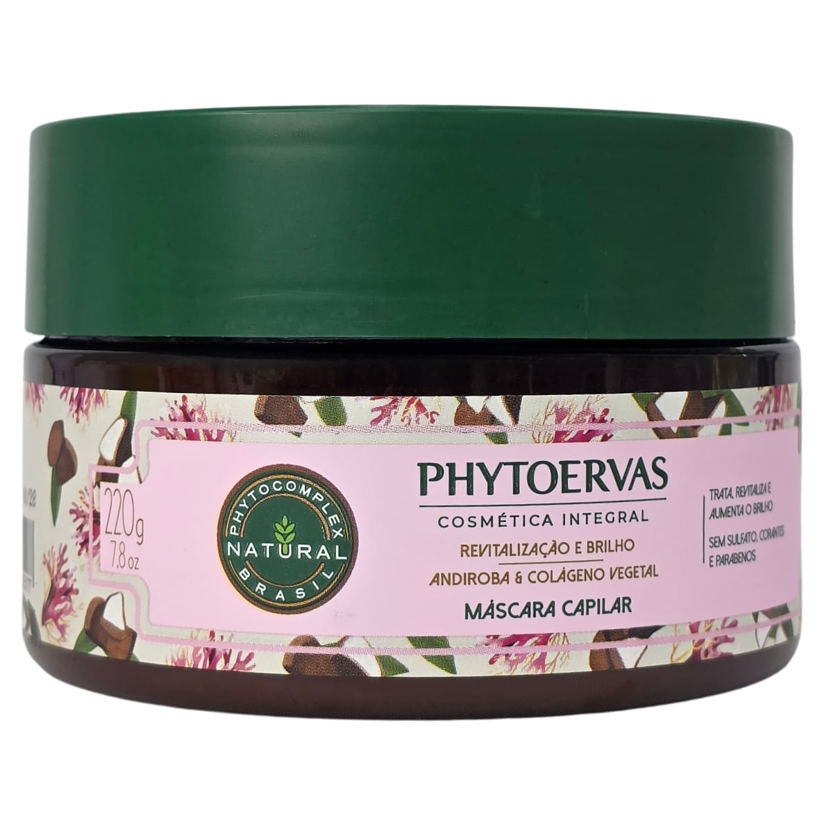 Máscara Capilar Revitalização e Brilho Andiroba E Colágeno Vegetal Phytoervas 220g