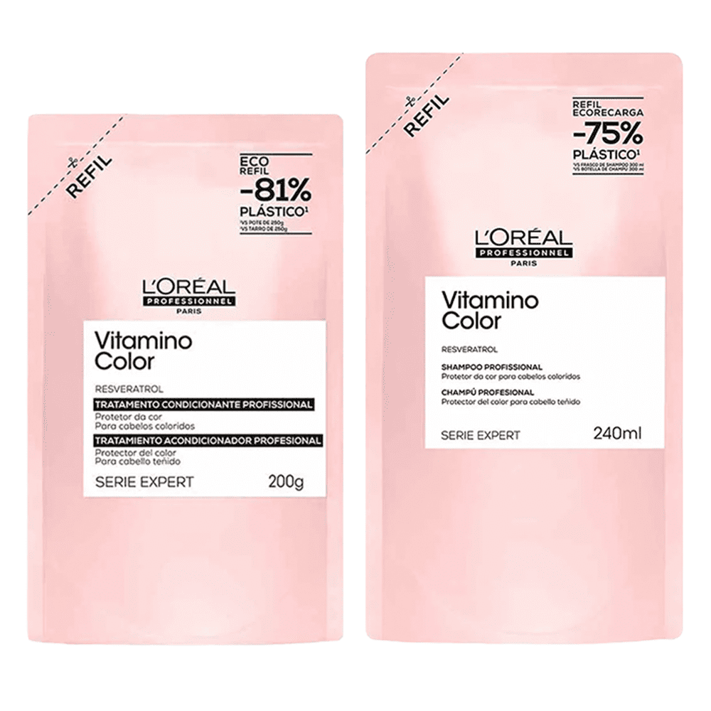 Kit L’Oréal Professional Vitamino Color Refil – Shampoo + Máscara de Tratamento