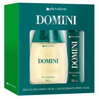 Domini Deo Colônia Phytoderm - Perfume Masculino + Desodorante Spray - Kit Menor preço em Domini Deo Colônia Phytoderm - Perfume Masculino + Desodorante Spray - Kit
