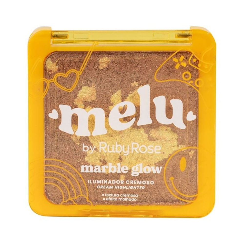 Iluminador Cremoso Marble Glow Beach Sunset - Melu By Ruby Rose