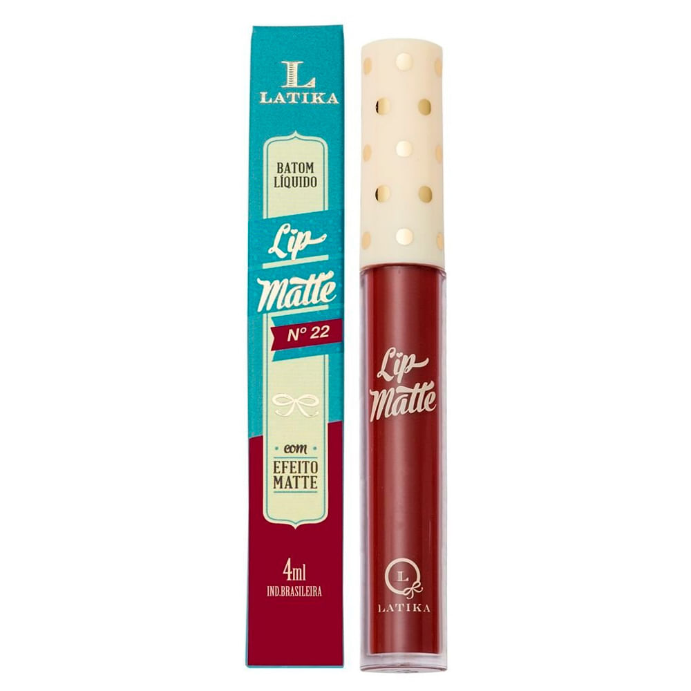 Batom Líquido Latika Lip Matte 4ml