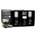 Kit Disfarce de Calvície + Spray Fixador + Shampoo Dexe Hair Fibers Castanho Escuro