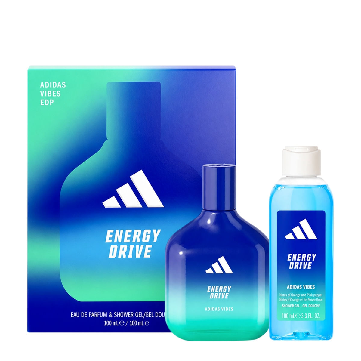 Adidas Vibes Energy Drive Kit Coffret Eau de Pafum Shower Gel (2 produtos)