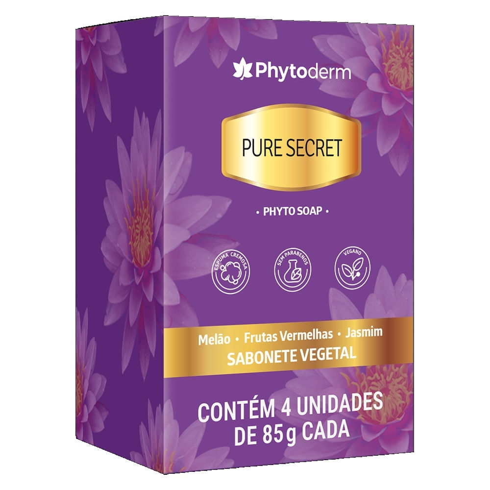 A melhor oferta de: Sabonete Barra Pure Secret Perfumado Feminino