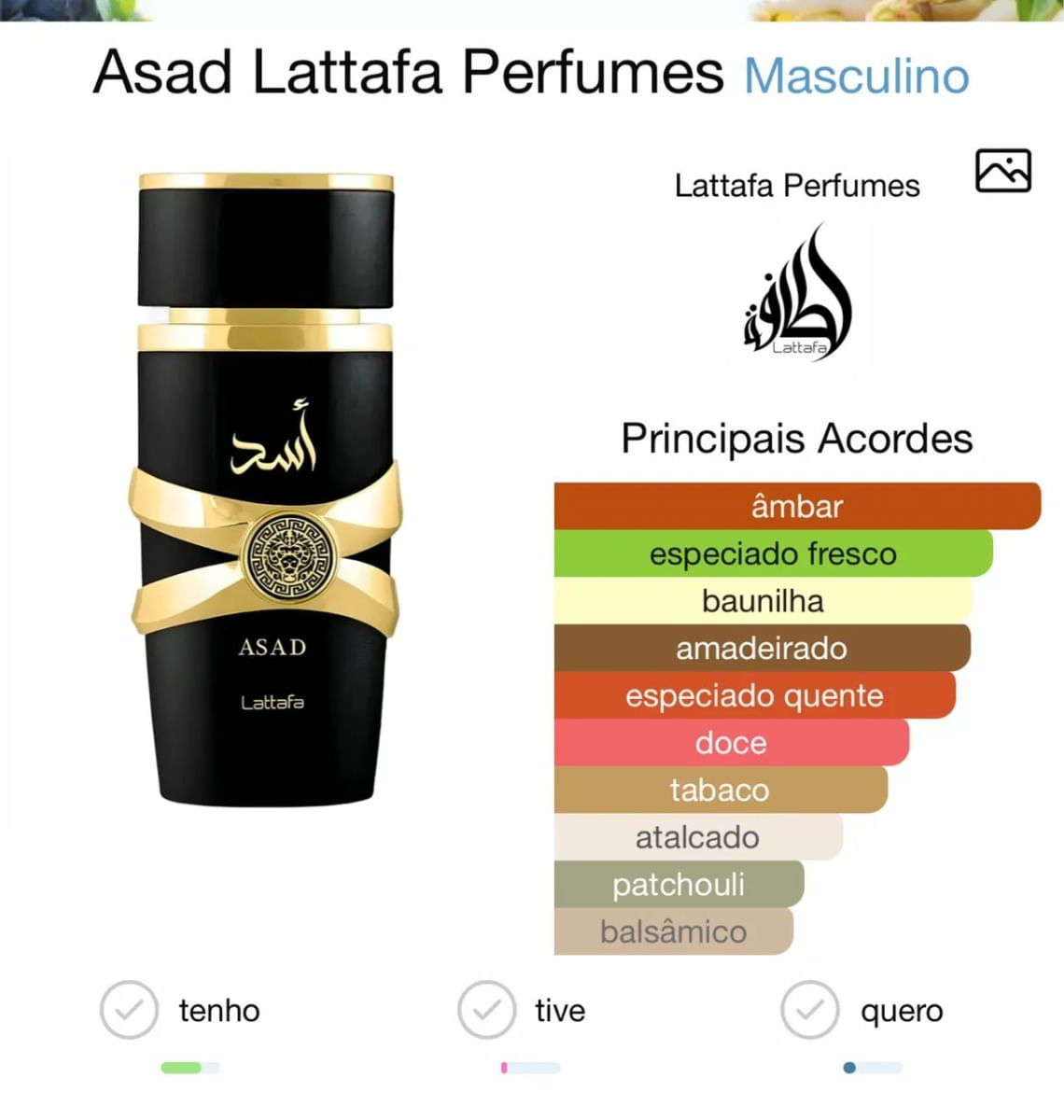 Lattafa Asad Eau De Parfum 100ml Perfume Masculino - Época Cosméticos