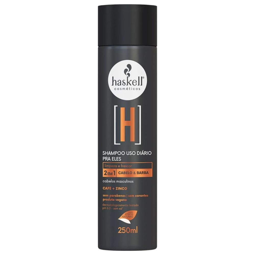 Shampoo Masculino Cabelo e Barba Haskell Pra Eles 250ml