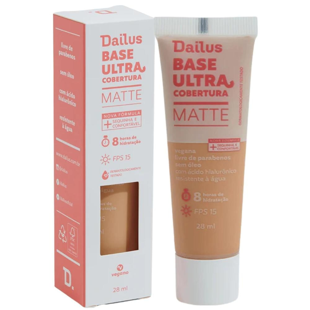 Base Líquida Dailus Ultra Cobertura D6 Médio